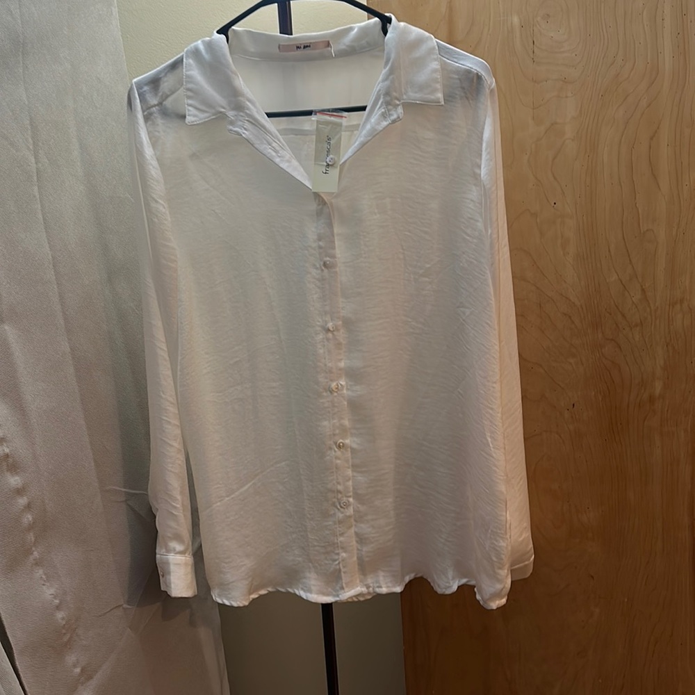 Sheer White button down
